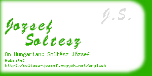jozsef soltesz business card