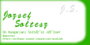 jozsef soltesz business card